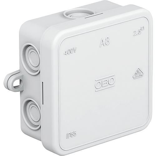 OBO Junction box A8 HxWxD: 75 x 75 x 36.2mm, light grey