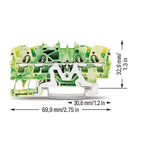 2-wire earth conductor terminals series 2002 Anwendung 1