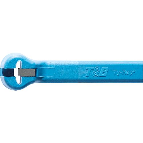 Steel nose cable tie Ty-Rap, light blue UV, detectable Standard 1