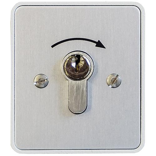 Key switch Kaiser Nienhaus Surface-mounted, front plate, 1-sided anodised aluminium