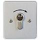 Key switch Kaiser Nienhaus Surface-mounted, front plate, 1-sided anodised aluminium