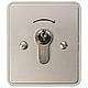 Key switch Kaiser Nienhaus Surface-mounted front panel, 1-sided anodised aluminium, removable