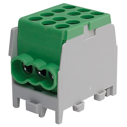 Main conductor (branch terminals) Colour: green, 2x input 25mm² 4x output 16mm², 1-pole