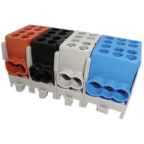 Main conductor (branch terminals) Colour: brown,black,blue,grey 8xinput 25mm²/10xoutput 16mm²