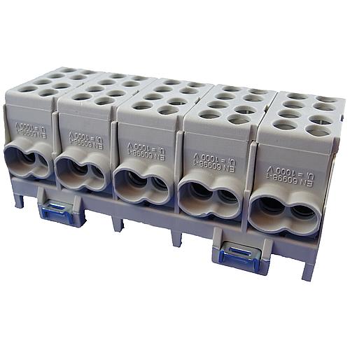 Main conductor (branch terminals) Colour: 5x grey, 5-pole 10x input 25mm²/output 16mm²