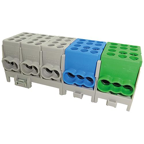 Main conductor (branch terminals) Colour: 3x grey,1x blue,1x green 10xinput 25mm²/14xoutput 16mm²