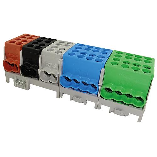 Main conductor (branch terminals) brown,black,grey,blue,green 10xinput 25mm²/18xoutput 16mm²