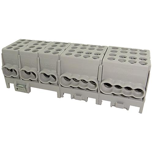 Main conductor (branch terminals) Colour: 5x grey, 5-pole 10xinput 25mm²/18xoutput 16mm²