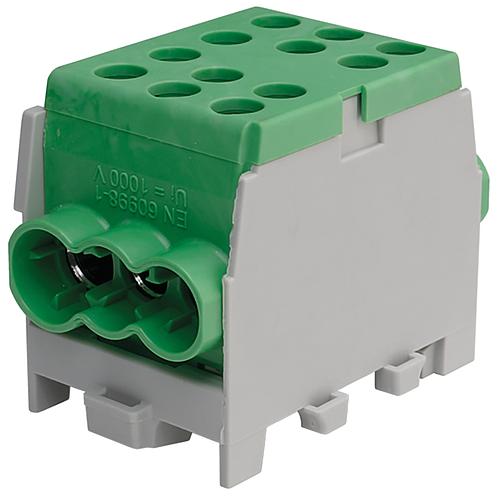 Main conductor (branch terminals) Colour: green, 1-pole 2x in. 35mm²/4x out. 25mm²