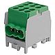 Main conductor (branch terminals) Colour: green, 2x input 25mm² 4x output 16mm², 1-pole