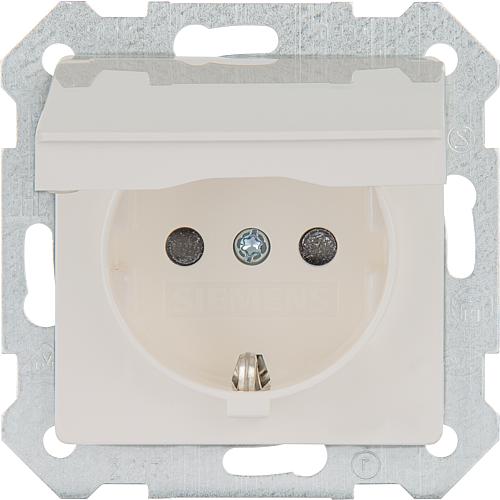 Flush-mounted earthed socket with hinged lid Standard 1