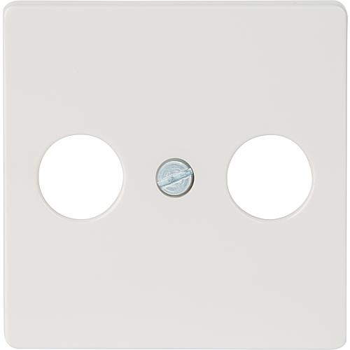 Cover plate for TV/SAT connection titanium white / protection type IP20 2-hole design / 1 piece