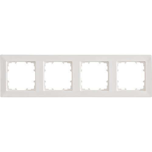 Frames 80 mm dimensions 4fach, 293 mm x 80 mm titanium white / 1 unit