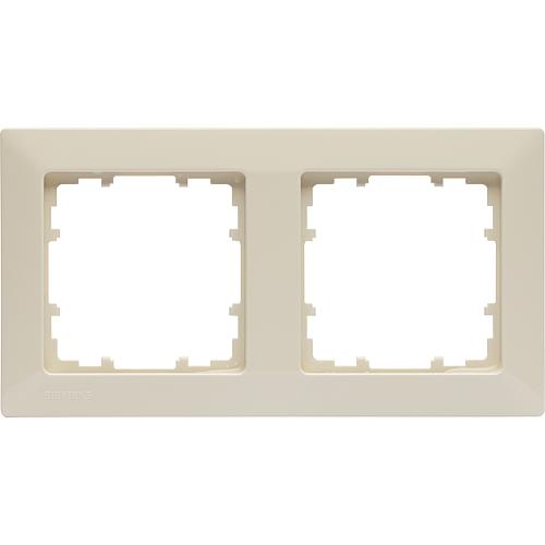 Cadre dim 80 mm 2 compartiments, 151 mm x 80 mm Blanc electrique / 1 pc