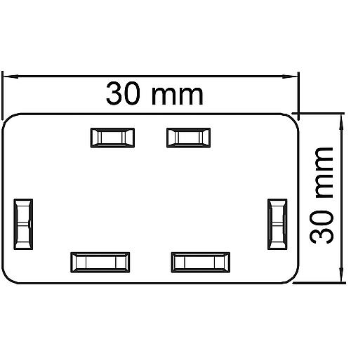 End piece light grey type WDK/HE 30030 - 1 piece