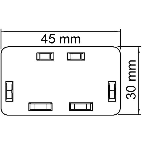 End piece pure white type WDK/HE 30045 - 1 piece