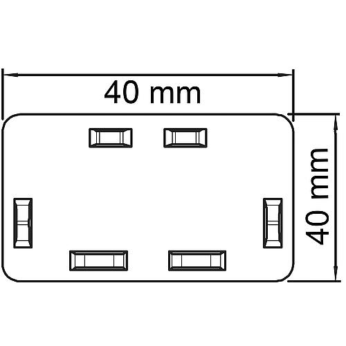 End piece pure white type WDK/HE 40040 - 1 piece