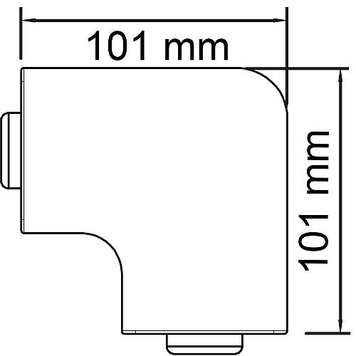 Flat bracket cover light grey Type WDK/HF 40060 / 1 piece