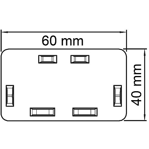 End piece light grey type WDK/HE 40060 - 1 piece