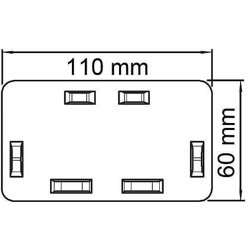 End piece pure white type WDK/HE 60110 - 1 pc.