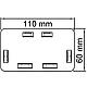 End piece pure white type WDK/HE 60110 - 1 pc.