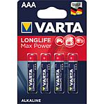 Piles Varta Longlife Max Power, Micro AAA