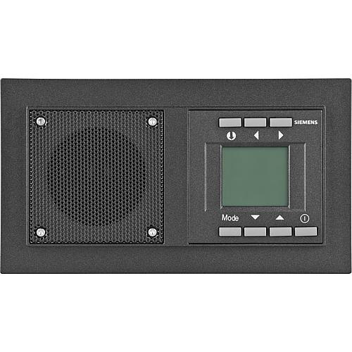 Flush-mounted radio metallic carbon IP 20