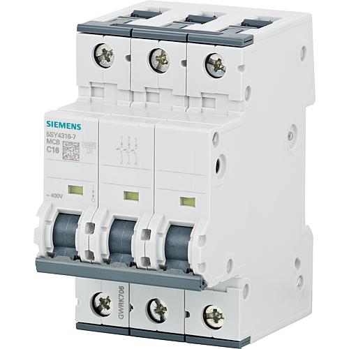 Circuit breaker Siemens, 10KA, 3-pin, C16A, 5SY4316-7