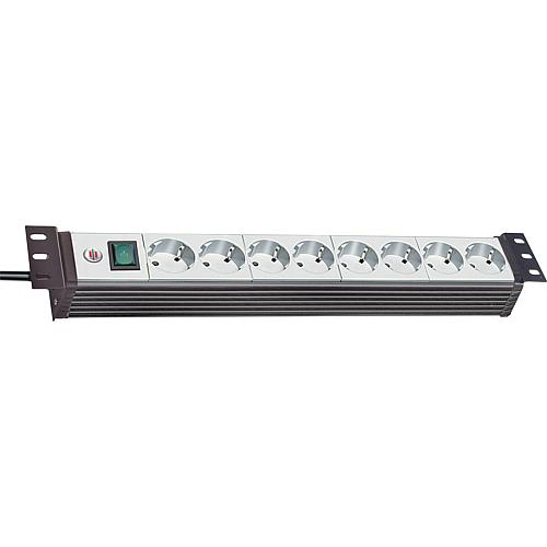 8-way multiple socket adapter, Premium Line, for switch cabinets, with switch Standard 1