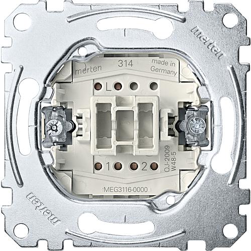 Interrupteur va-et-vient encastré Merten, 1 pole, 10 AX, AC 250V 1 piece