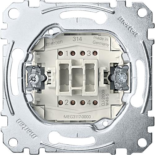 Flush-mounted cross switch Merten 1-pole, 10 AX, AC 250V 1 unit