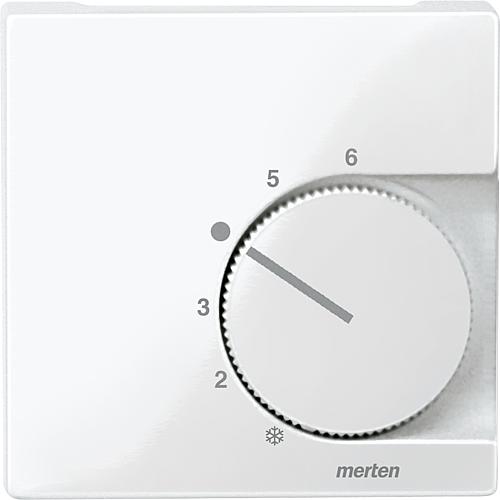 System M, central plate for room thermostat with changeover contact Merten Standard 1