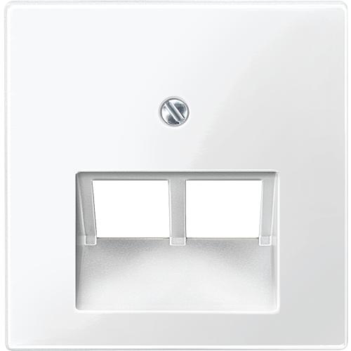 Plaque centrale UAE, Merten, 2 compartim Systeme M, blanc polaire 1 piece