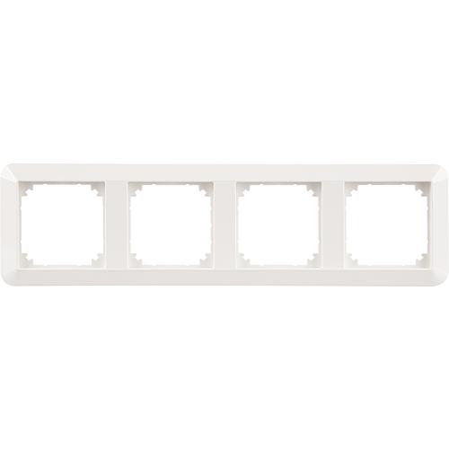 Cadre 1-M Merten 4 compartiments, blanc polaire 1 piece