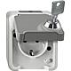 Wet room socket 1-gang lockable, AquaStar Standard 1