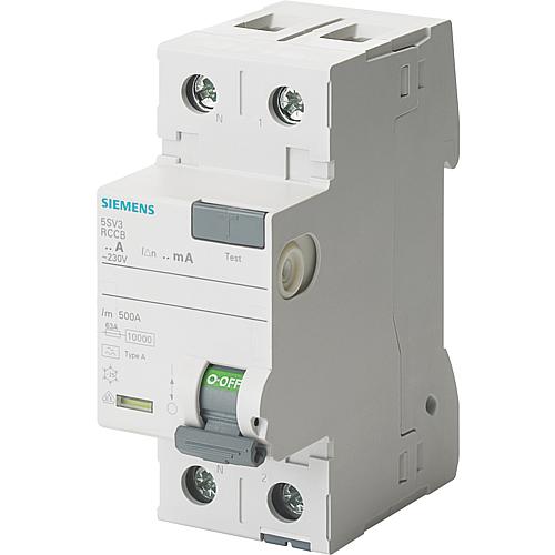 Interrupteur sureté FI SIEMENS Type A 40A 1+N-Pol 30MA 230 V 2TE N-gauche