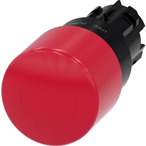 Emergency stop mushroom push button, 22mm, round, red, 30mm 3SU1000-1GB20-0AA0