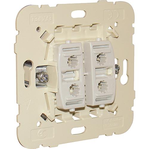 Double toggle switch 10A Flush-mounted