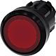 Bouton pression eclairable 22 mm rond, rouge, bouton pression 3SU1001-0AB20-0AA0