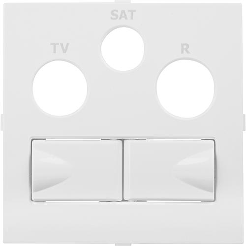 Piece centrale pour dose multimedia 701309, blanc polaire, modele encastré