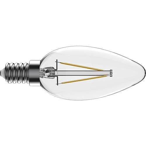 LED filament lamp, candle shape Standard 1