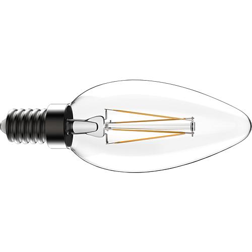 LED candle bulb filament clear, 4.5W, E14, 470lm, 2700K dimmable