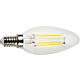 LED candle bulb filament clear, 4W, E14, 470lm, 2700K