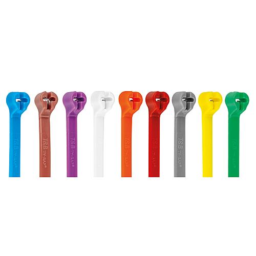 Collier de serrage à bec en acier TY24M-2 Ty-Rap, standard, 140 x 3,6 mm, 180N, rouge, conditionnement 1000