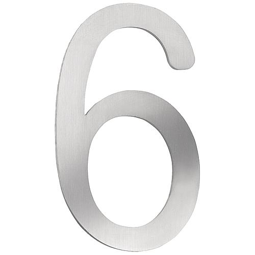 House number plate small, stainless steel Standard 7