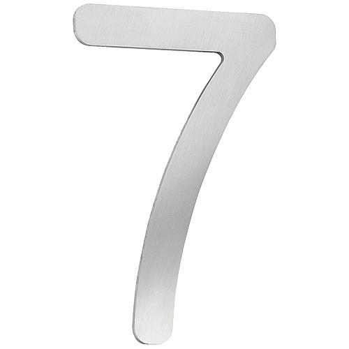 House number plate small, stainless steel Standard 8