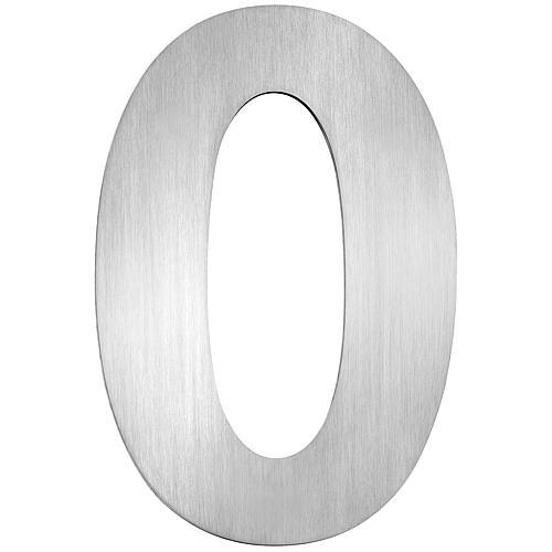 House number plate large, stainless steel Standard 1