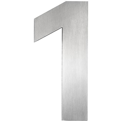 House number plate large, stainless steel Standard 2