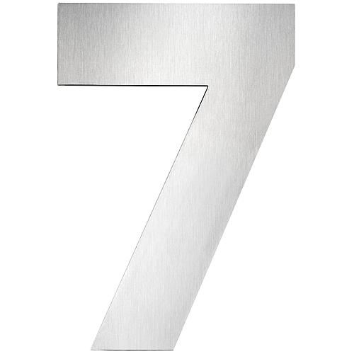 House number plate large, stainless steel Standard 8