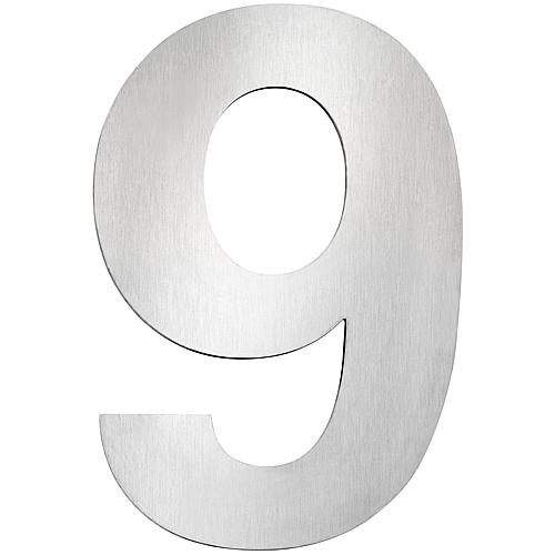 House number plate large, stainless steel Standard 10